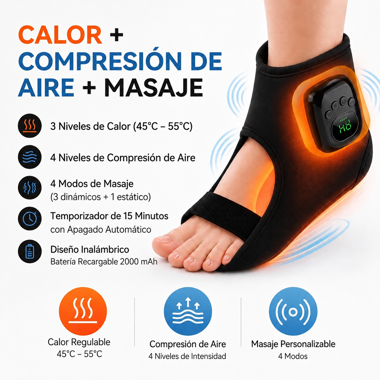 Masajeador térmico de pies